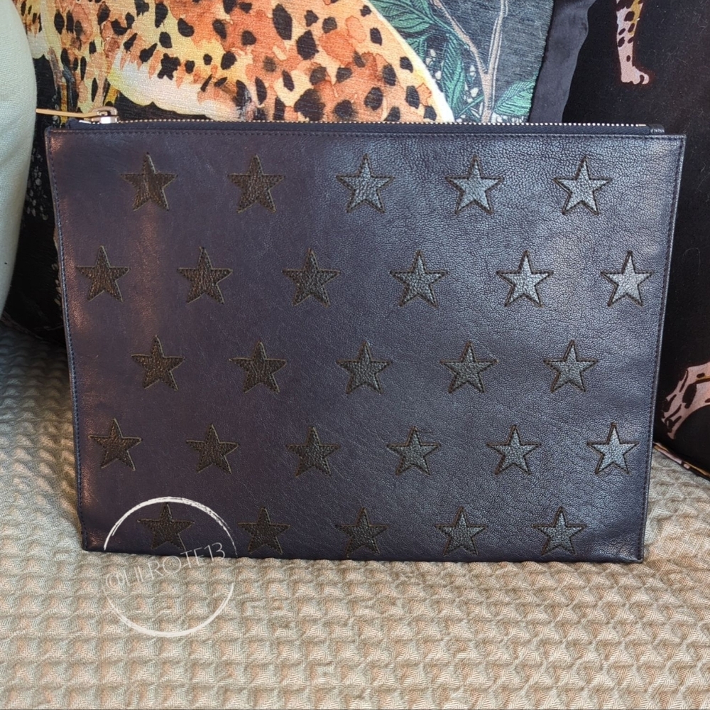 ⚡ FLASH SALE - Saint Laurent Star Leather Clutch